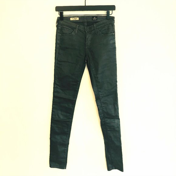 Ag Adriano Goldschmied Pants - Adriano Goldschmied Faux Leather Super Skinny Jean